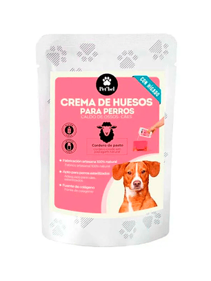 Pet Bel Crema de Huesos de Cordero en Sobre para Perro Esterilizado