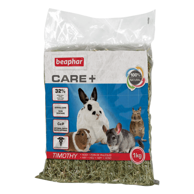Beaphar Heno Care+ Timothy para Roedores 1KG 1