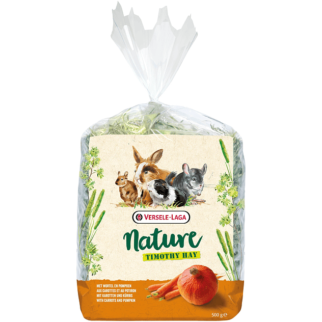 Versele Laga Heno para Roedores Timothy Hay Zanahoria y Calabaza 500gr 1