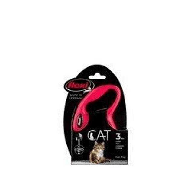 Flexi correa retractil para gato classic cordon rojo 3m 3