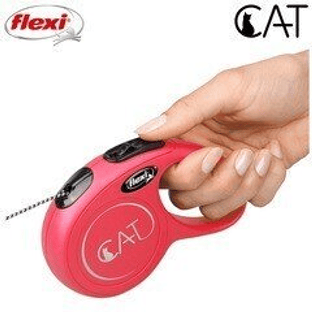 Flexi correa retractil para gato classic cordon rojo 3m 4