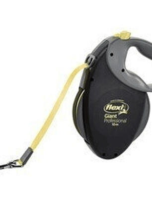 Flexi correa retractil profesional de cinta negra giant L