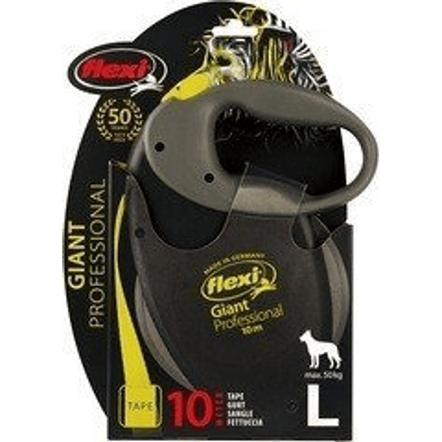 Flexi correa retractil profesional de cinta negra giant L 2