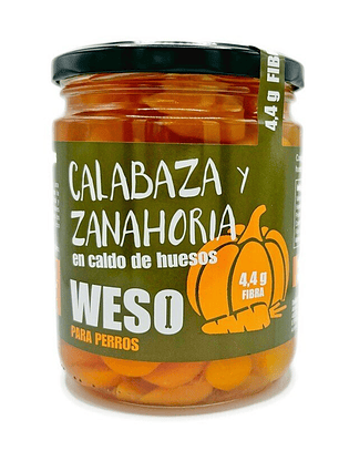Weso Calabaza y Zanahoria en Caldo de Huesos