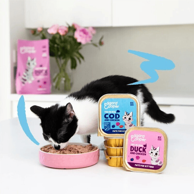 Edgard & Cooper Kitten Bacalao y Pollo Paté Tarrina 85 Gr para Gatos 3