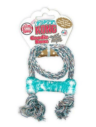 KONG Puppy Mini Hueso con Cuerda