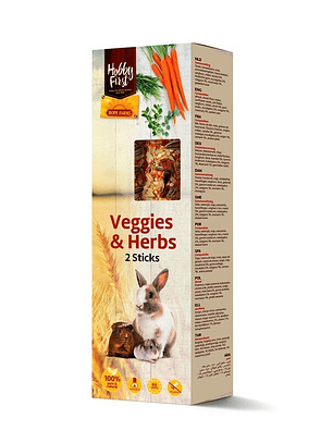 Hobby First Sticks Hierbas Veggie para Roedores Pequeños