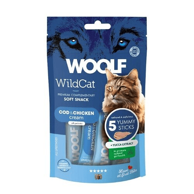 Woolf Wildcat Crema Bacalao, Pollo y Extracto de Yuca 70gr (5x14gr) 1