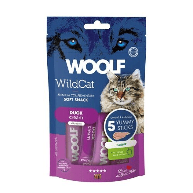 Woolf Wildcat Crema Pato y Hierba Gatera 70gr (5x14gr) 1