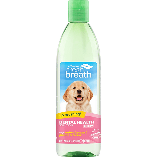 Tropiclean solucion para la salud dental fresh breath 473ml para cachorros 1