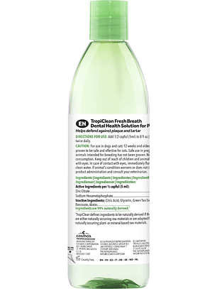 Tropiclean solucion para la salud dental fresh breath 473ml para cachorros