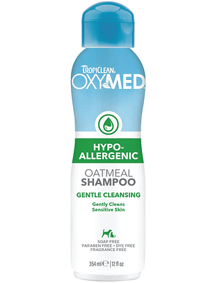 Tropiclean champú hipoalergénico oxymed para mascotas 355ml