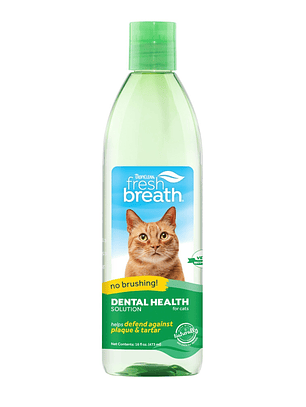 Tropiclean solución para la salud dental fresh breath 473ml para gatos