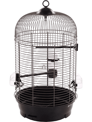 Jaula para periquitos flamingo 35x35x67cm sanna 2 marron-metalico