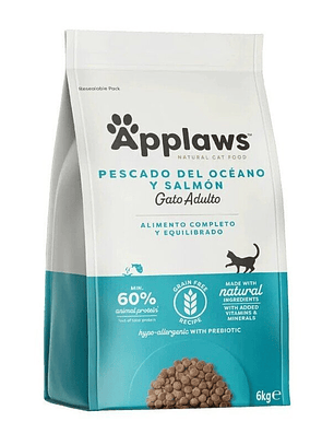 Applaws Adult Grain Free Pescado Azul y Salmón pienso para gatos