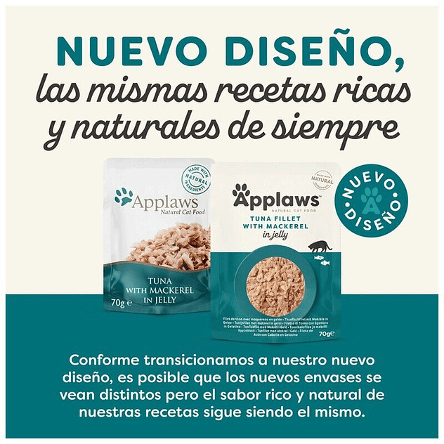 Applaws Atún y Caballa en gelatina sobre para gatos 2