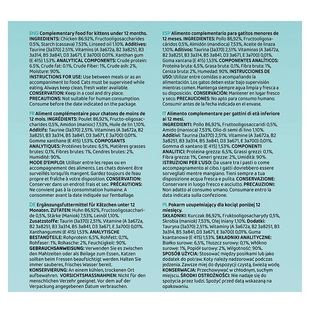 Creamy Cat Treats KITTEN Snack cremoso de pollo 3