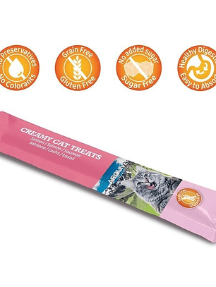 Creamy Cat Treats - Snack cremoso de Salmón (Bolsa con 5 sobres de 14 g)
