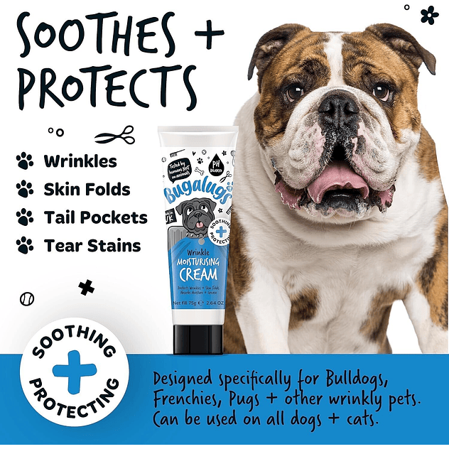Bugalugs crema de cuidado de arrugas para perros con arrugas y calmante 3