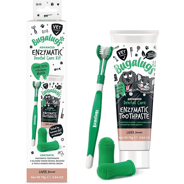Bugalugs kit de cepillo de dientes y pasta de dientes para mascotas 2