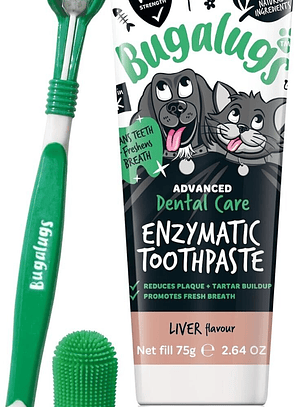 Bugalugs kit de cepillo de dientes y pasta de dientes para mascotas