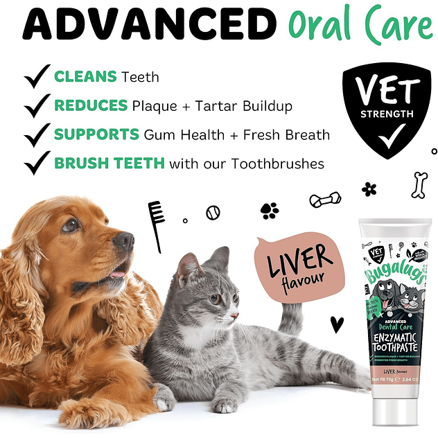 Bugalugs kit de cepillo de dientes y pasta de dientes para mascotas 4