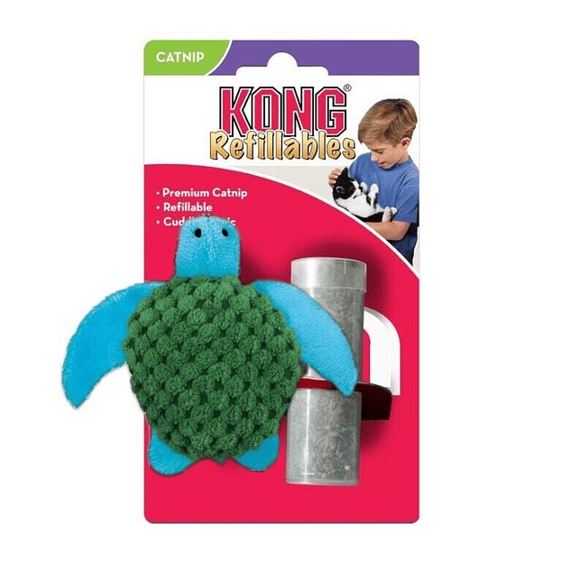 KONG Tortuga Recargable de Juguete para gatos 1