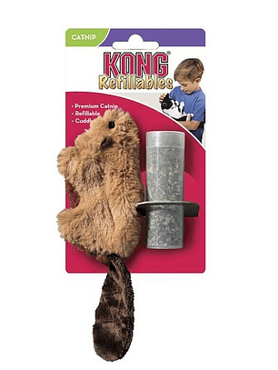 KONG Cat Refillable Beaver juguete con catnip para gatos