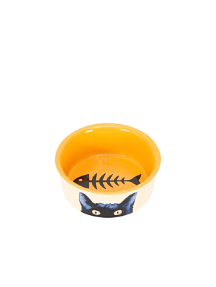 Bowl Black Cat AMARILLO 10 x 10 x 4 cm HANDCRAFTED (180ml)