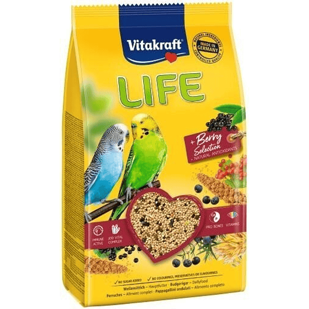Vitakraft Menú Life Para Periquitos Con Vitaminas 800gr 1