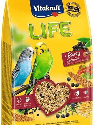 Vitakraft Menú Life Para Periquitos Con Vitaminas 800gr