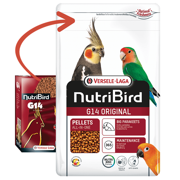 Versele Laga Nutribird G14 Original Periquitos Grandes 1kg 2