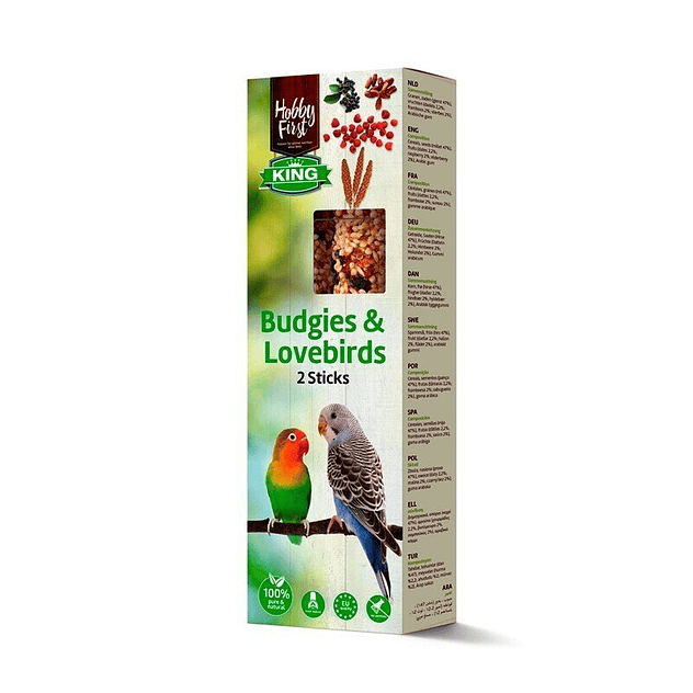 Hobby First Sticks de Frutas para Periquitos y Agapornis 1