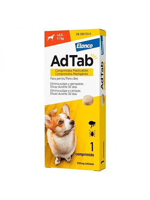 AdTab Comprimido Masticable Antiparasitario 5.5-11 kg