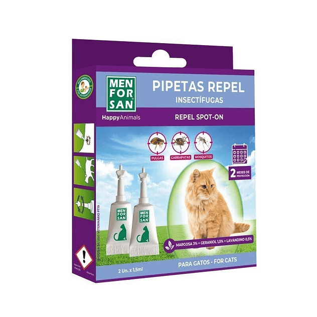 Pipetas Anti-insectos para gatos (2 unidades) 1