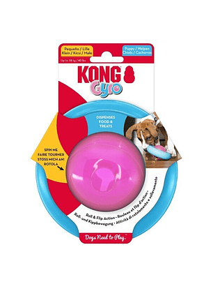 KONG Gyro disco con pelota rellenable para cachorro