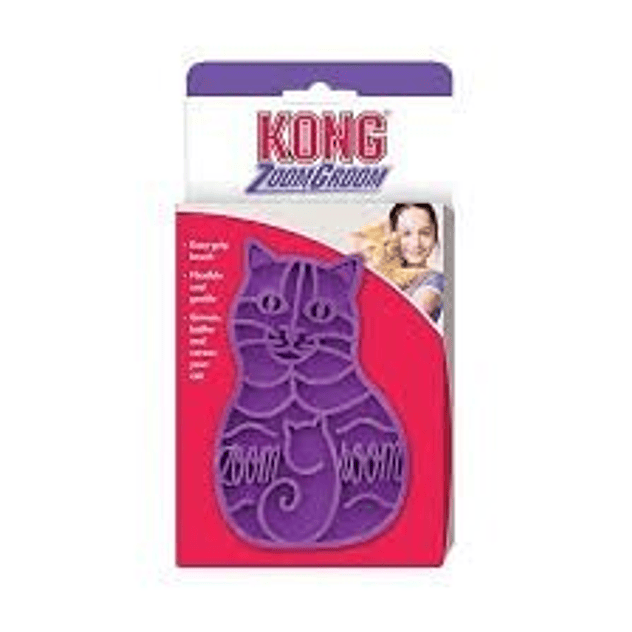 KONG ZoomGroom Cepillo de Goma para Gatos 2