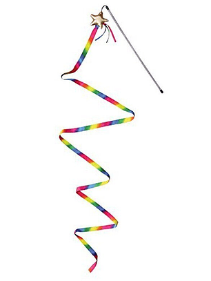 KONG Teaser caña con cinta multicolor para gatos