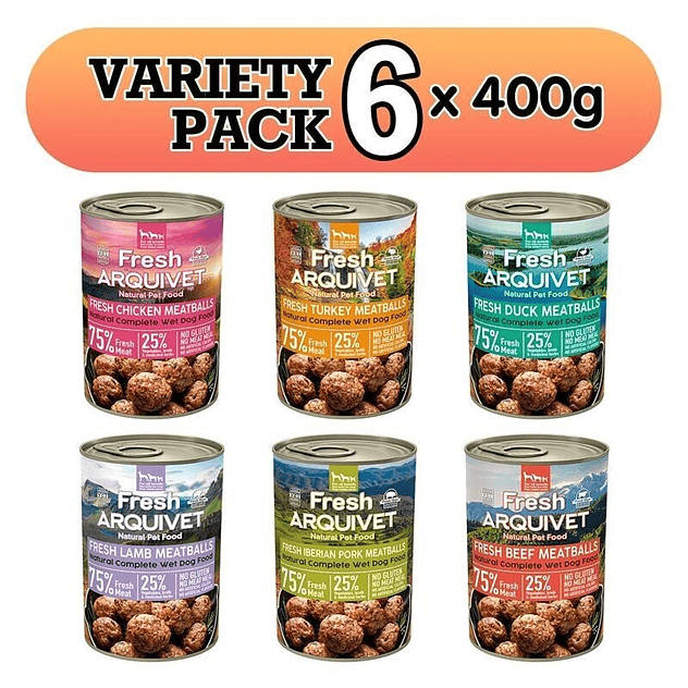 PACK 6 unidades x 400 g - Arquivet Fresh Albóndigas 3