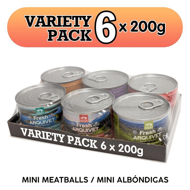 PACK 6 unidades x 200 g Arquivet Fresh Mini Meatballs 2