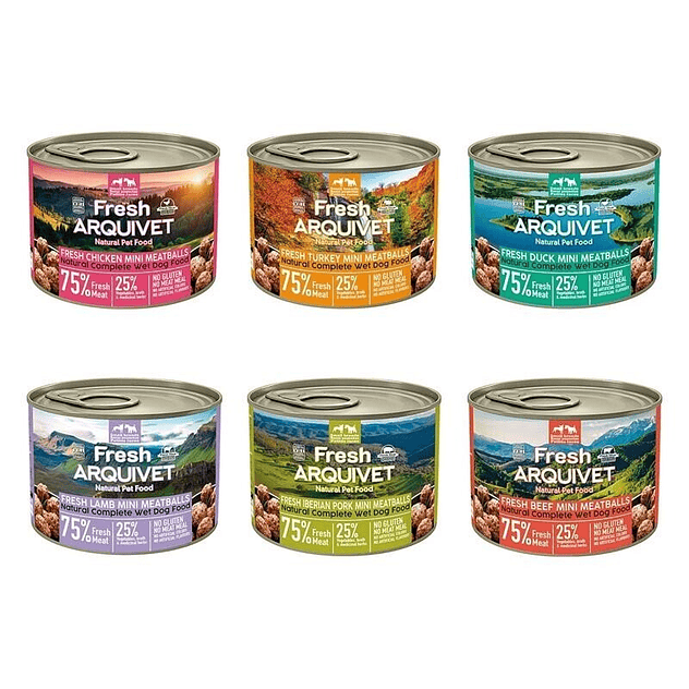 PACK 6 unidades x 200 g Arquivet Fresh Mini Meatballs 1