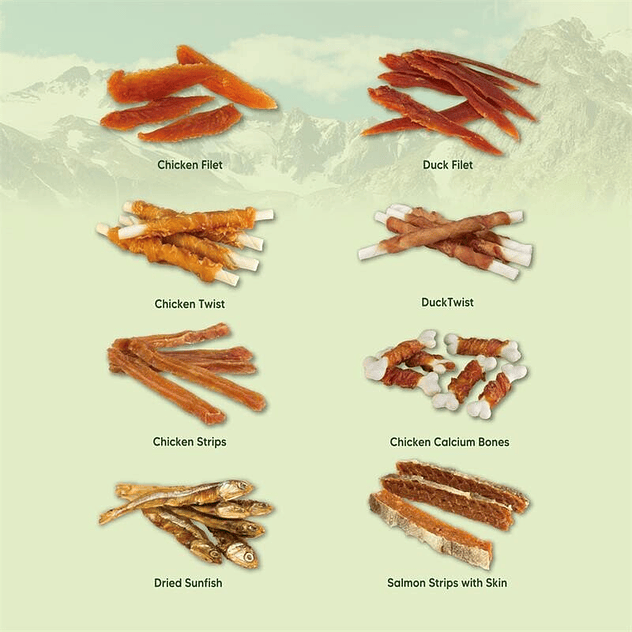 Pack Snacks naturales para perros - 8 bolsas variadas de 100g 3