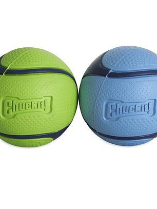 Chuckit pack 2 pelotas de caucho con aroma a bacon y mantequilla de cacahuete 6cm