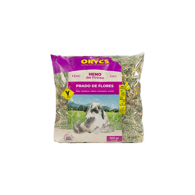MiniOrycs Heno Prado De Flores para Conejos y roedores 1