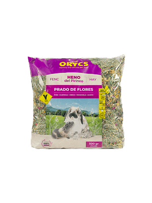 MiniOrycs Heno Prado De Flores para Conejos y roedores