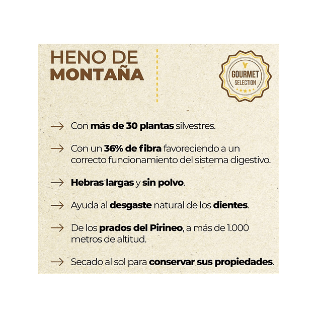 MiniOrycs Heno De Montaña 500gr para  Conejos y roedores. 2