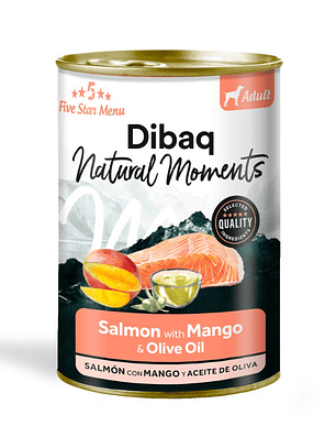 Dibaq Natural Moments Salmon con Mango para Perros 380 Gr