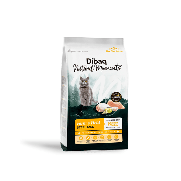 Dibaq Natural Moments 5 Star Esterilizado Pollo y Pavo 1