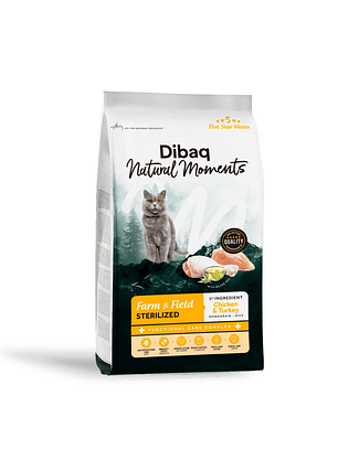 Dibaq Natural Moments 5 Star Esterilizado Pollo y Pavo