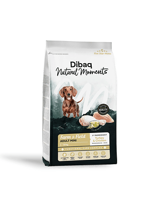 Dibaq Natural Moments 5 Star Pavo y Pollo Adulto razas pequeñas